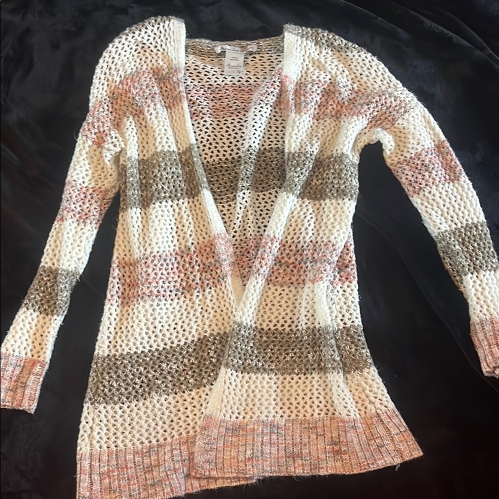 American Rag Multicolor Open-Front Cardigan